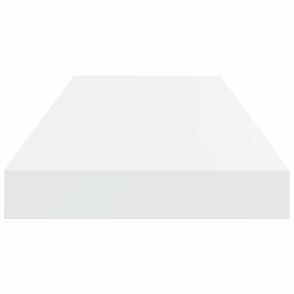 vidaXL Floating Shelves 2 pcs. High Gloss White 60x23.5x3.8 cm MDF