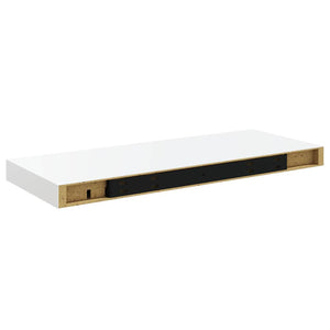 vidaXL Floating Shelves 2 pcs. High Gloss White 60x23.5x3.8 cm MDF