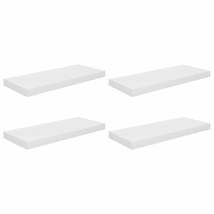 vidaXL Floating Shelves 4 pcs High Gloss White 60x23.5x3.8 cm MDF