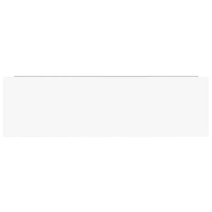 vidaXL Floating Wall Shelf High Gloss White 80x23.5x3.8 cm MDF
