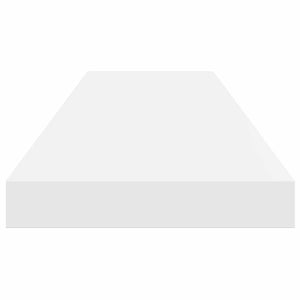 vidaXL Floating Wall Shelves 2 pcs High Gloss White 80x23.5x3.8 cm MDF