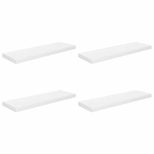 vidaXL Floating Shelves 4 pcs. High Gloss White 80x23.5x3.8 cm MDF