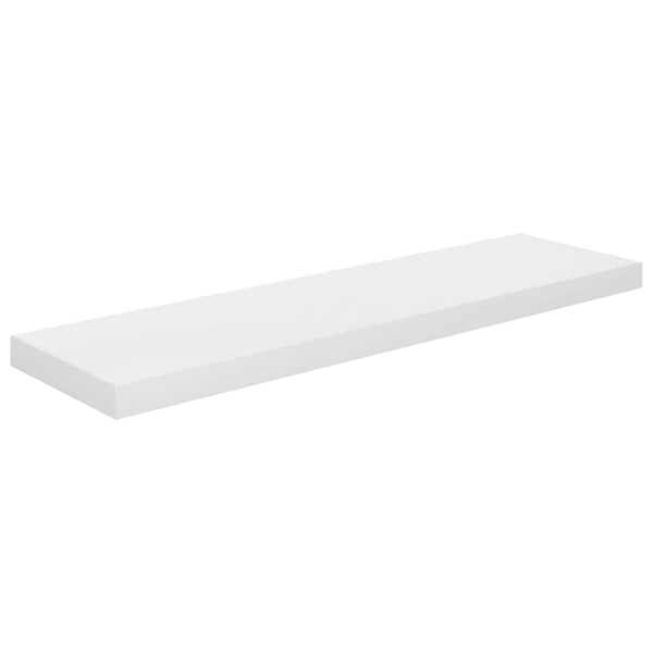 vidaXL Floating Wall Shelves 2 pcs. High Gloss White 90x23.5x3.8 cm MDF