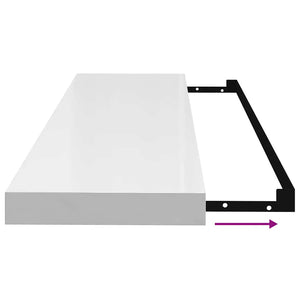 vidaXL Floating Shelves 4 pcs. High Gloss White 90x23.5x3.8 cm MDF