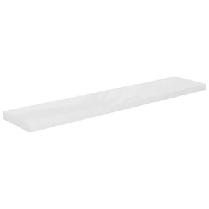 vidaXL Floating Shelf High Gloss White 120x23.5x3.8 cm MDF