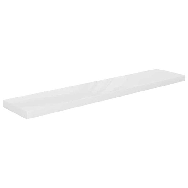 vidaXL Floating Shelf High Gloss White 120x23.5x3.8 cm MDF
