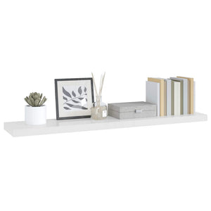 vidaXL Floating Shelf High Gloss White 120x23.5x3.8 cm MDF
