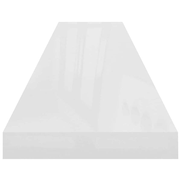 vidaXL Floating Shelf High Gloss White 120x23.5x3.8 cm MDF