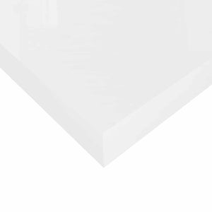 vidaXL Floating Shelf High Gloss White 120x23.5x3.8 cm MDF