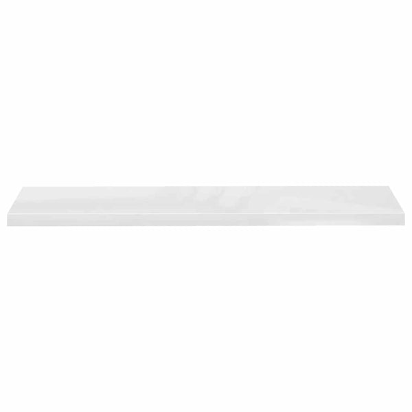 vidaXL Floating Shelves 2 pcs High Gloss White 120x23.5x3.8 cm MDF