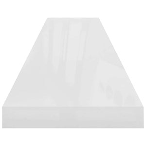 vidaXL Floating Wall Shelves 4 pcs. High-Gloss White 120x23.5x3.8 cm MDF