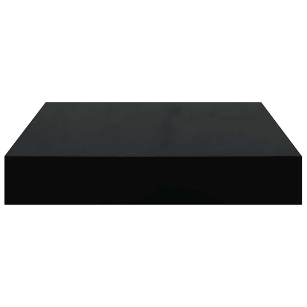 vidaXL Floating Shelf High Gloss Black 23x23.5x3.8 cm MDF