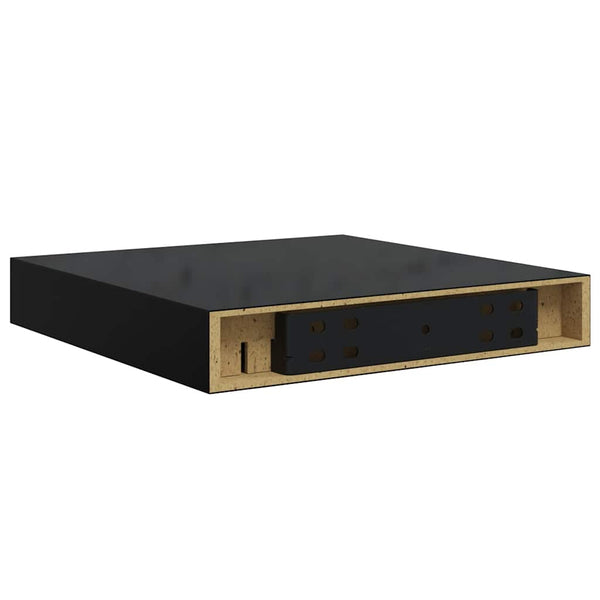 vidaXL Floating Shelf High Gloss Black 23x23.5x3.8 cm MDF