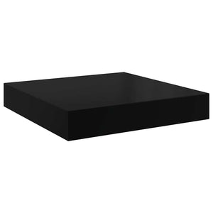 vidaXL Floating Wall Shelves 2 pcs. High-Gloss Black 23x23.5x3.8 cm MDF