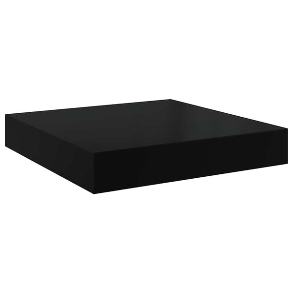 vidaXL Floating Shelves 4 pcs High Gloss Black 23x23.5x3.8 cm MDF