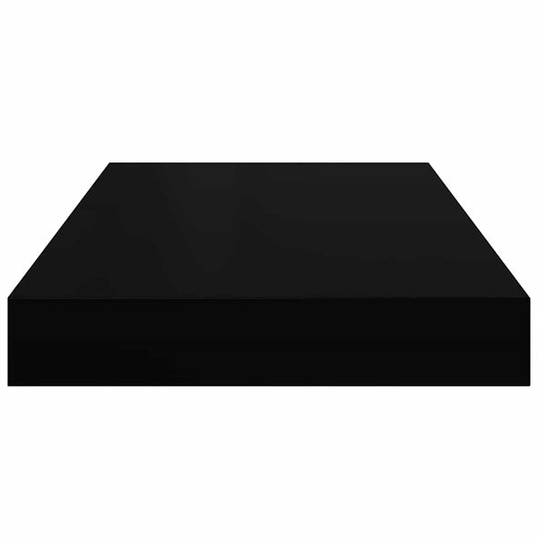 vidaXL Floating Wall Shelf High Gloss Black 40x23x3.8 cm MDF