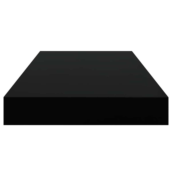 vidaXL Floating Shelves 2 pcs. High Gloss Black 50x23x3.8 cm MDF