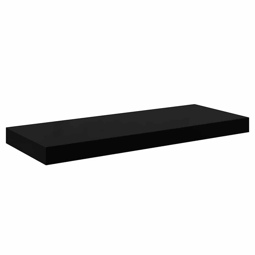 vidaXL Floating Wall Shelf High Gloss Black 60x23.5x3.8 cm MDF