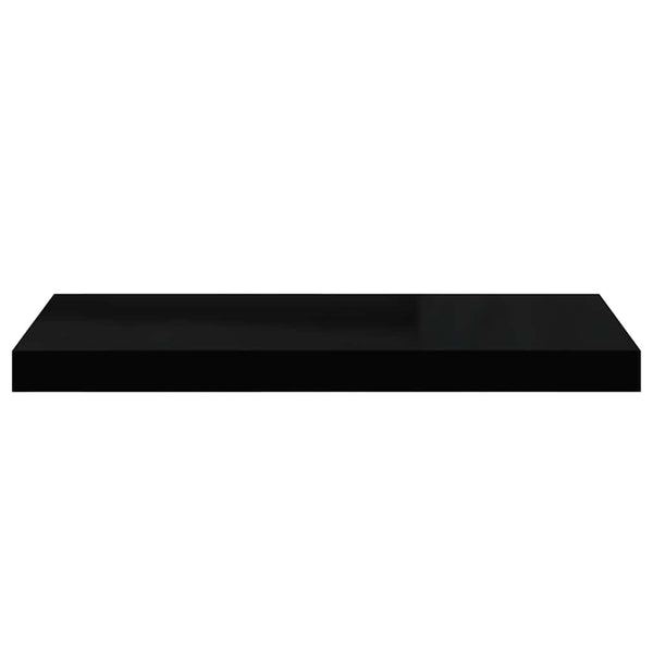 vidaXL Floating Shelves 4 pcs High Gloss Black 60x23.5x3.8 cm MDF