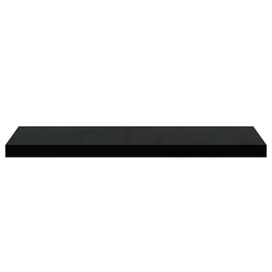 vidaXL Floating Wall Shelves 2 pcs. High Gloss Black 80x23.5x3.8 cm MDF