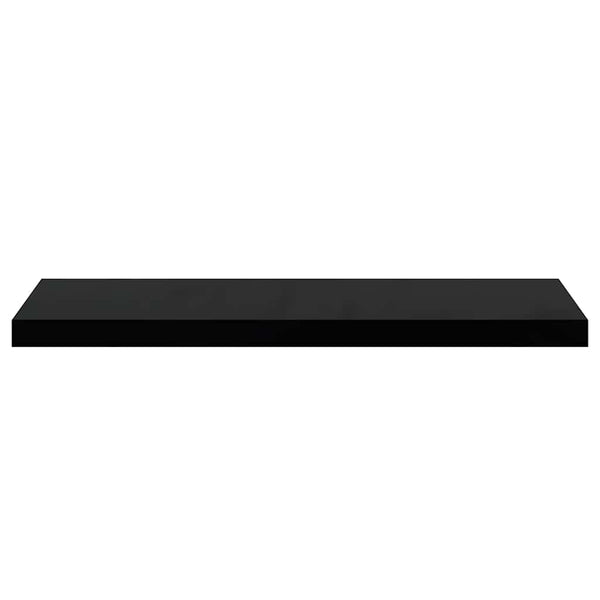 vidaXL Floating Shelves 4 pcs. High Gloss Black 80x23.5x3.8 cm MDF