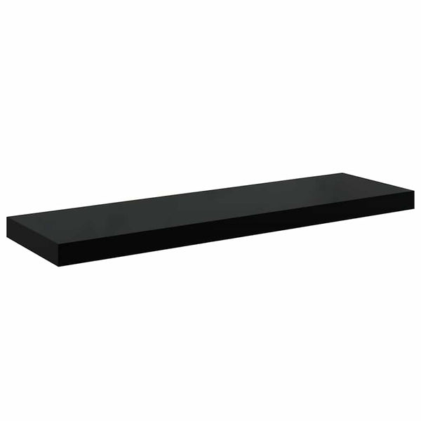 vidaXL Floating Shelves 4 pcs. High Gloss Black 80x23.5x3.8 cm MDF