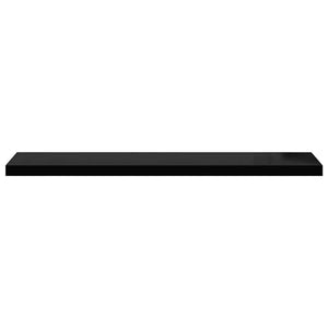 vidaXL Floating Shelves 2 pcs. High Gloss Black 120x23.5x3.8 cm MDF