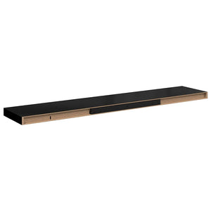 vidaXL Floating Shelves 2 pcs. High Gloss Black 120x23.5x3.8 cm MDF
