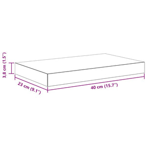 vidaXL Floating Shelves 2 pcs. High Gloss Grey 40x23x3.8 cm MDF