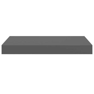 vidaXL Floating Shelves 2 pcs. High Gloss Grey 40x23x3.8 cm MDF