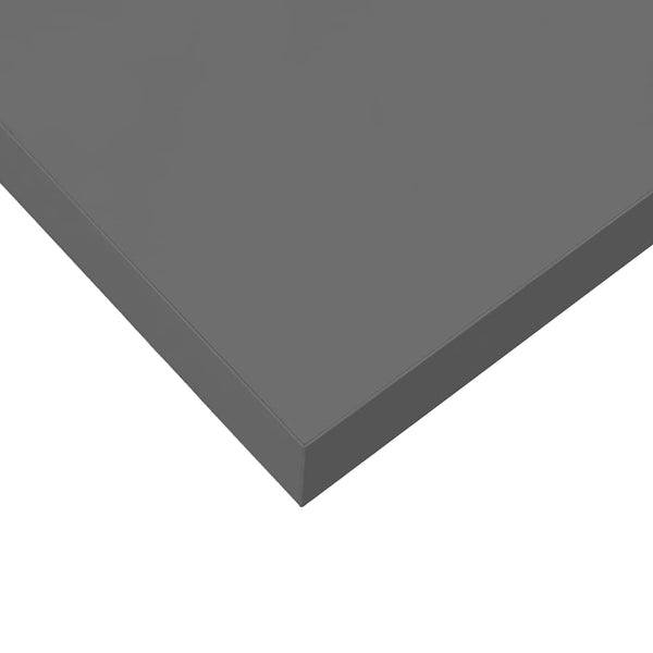 vidaXL Floating Shelves 2 pcs. High Gloss Grey 40x23x3.8 cm MDF