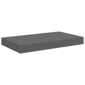 vidaXL Floating Shelves 4 pcs. High Gloss Grey 40x23x3.8 cm MDF