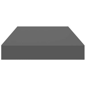 vidaXL Floating Shelves 4 pcs. High Gloss Grey 40x23x3.8 cm MDF