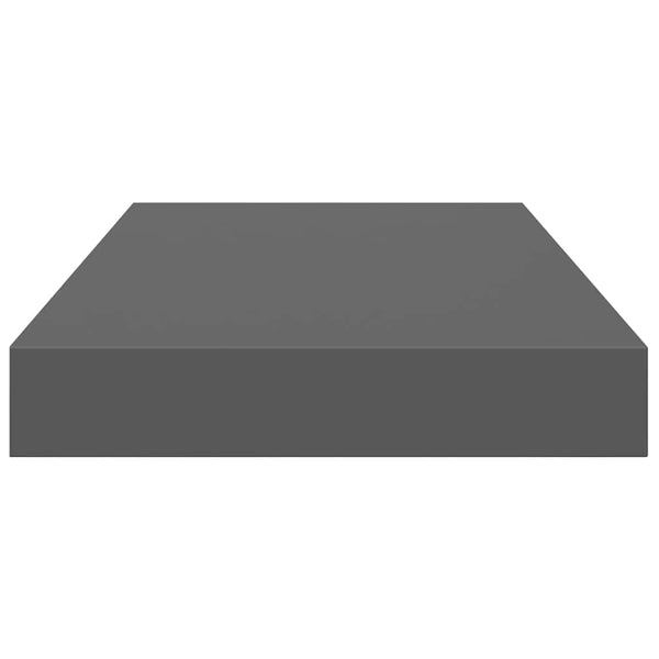 vidaXL Floating Shelves 4 pcs. High Gloss Grey 40x23x3.8 cm MDF