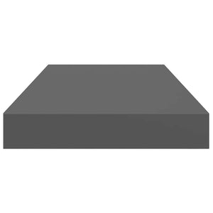 vidaXL Floating Wall Shelf High Gloss Grey 50x23x3.8 cm MDF