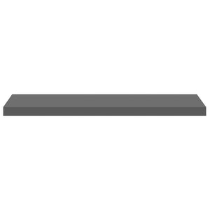 vidaXL Floating Wall Shelf High Gloss Grey 90x23.5x3.8 cm MDF