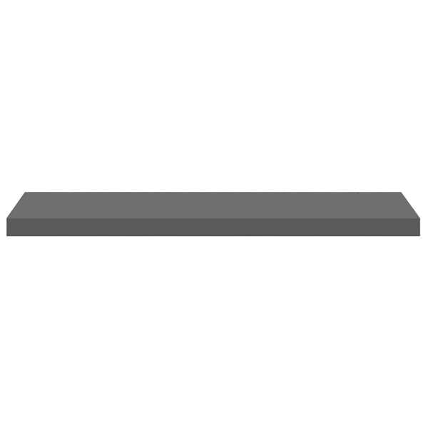 vidaXL Floating Shelves 4 pcs. High Gloss Grey 90x23.5x3.8 cm MDF