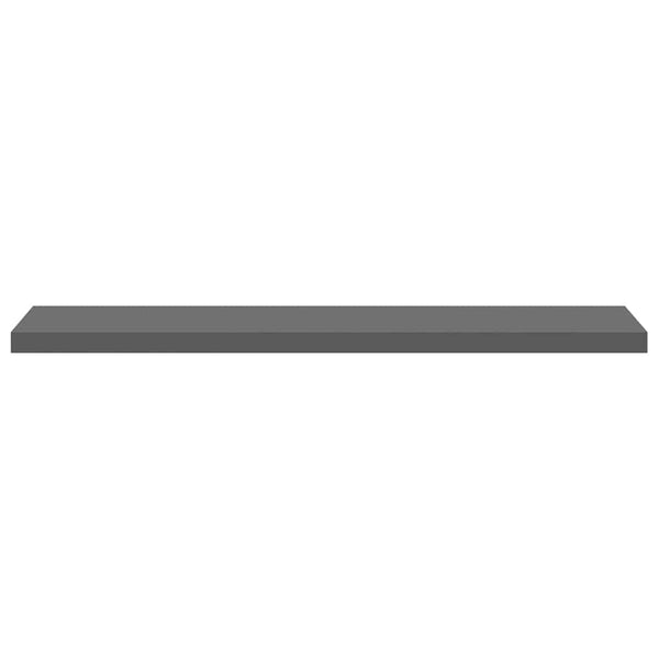 vidaXL Floating Shelf High Gloss Grey 120x23.5x3.8 cm MDF
