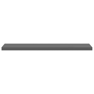 vidaXL Floating Shelves 2 pcs. High Gloss Grey 120x23.5x3.8 cm MDF