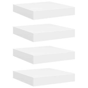 vidaXL Floating Shelves 4 pcs White 23x23.5x3.8 cm MDF