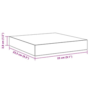 vidaXL Floating Shelves 4 pcs White 23x23.5x3.8 cm MDF