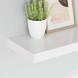 vidaXL Floating Wall Shelf White 40x23x3.8 cm MDF