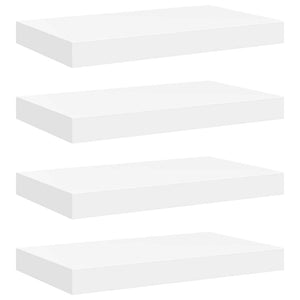 vidaXL Floating Wall Shelves 4 pcs White 40x23x3.8 cm MDF