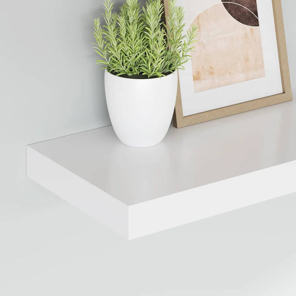 vidaXL Floating Wall Shelves 4 pcs White 40x23x3.8 cm MDF