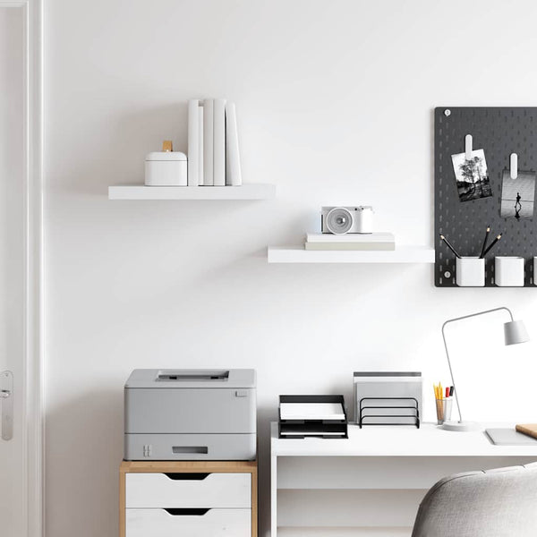 vidaXL Floating Shelves 2 pcs. White 50x23x3.8 cm MDF
