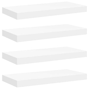 vidaXL Floating Wall Shelves 4 pcs. White 50x23x3.8cm MDF