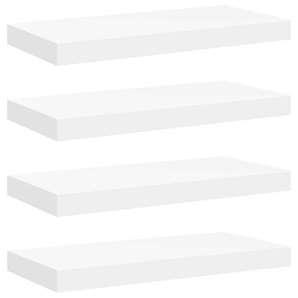 vidaXL Floating Wall Shelves 4 pcs. White 50x23x3.8cm MDF
