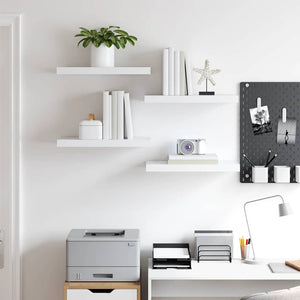 vidaXL Floating Wall Shelves 4 pcs. White 50x23x3.8cm MDF