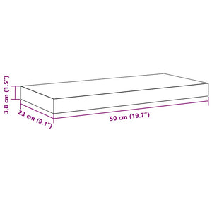 vidaXL Floating Wall Shelves 4 pcs. White 50x23x3.8cm MDF