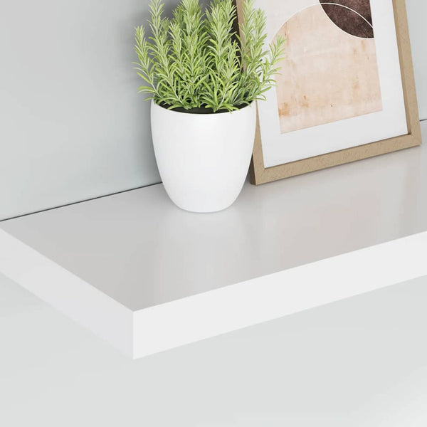 vidaXL Floating Wall Shelves 4 pcs. White 50x23x3.8cm MDF